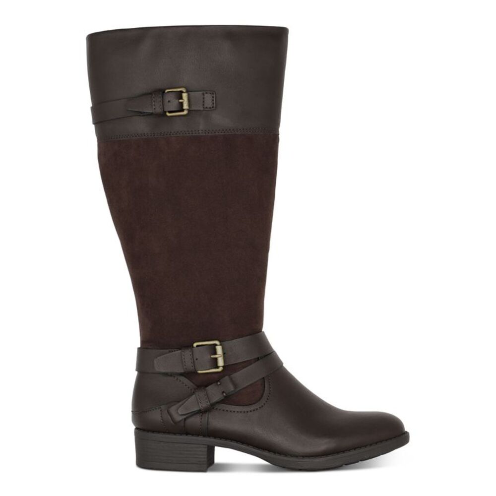 STYLE & COMPANY Womens Brown Padded Ashliie Round Toe Block Heel Riding Boot 6 M